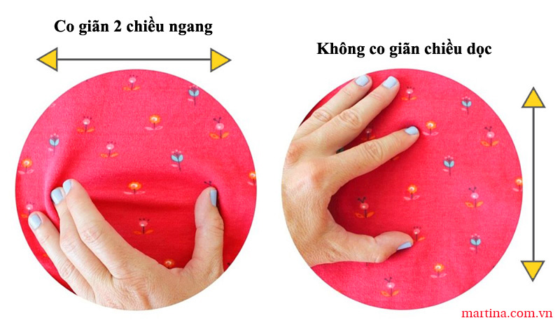 Hình ảnh phân biệt vải thun khi kéo